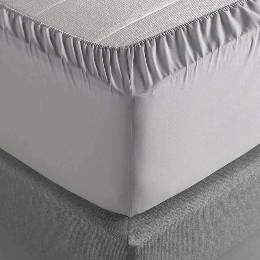 Sábanas 2 Plazas 200 Hilos Gris Perla - Algodón Suave y Resistente Rosen