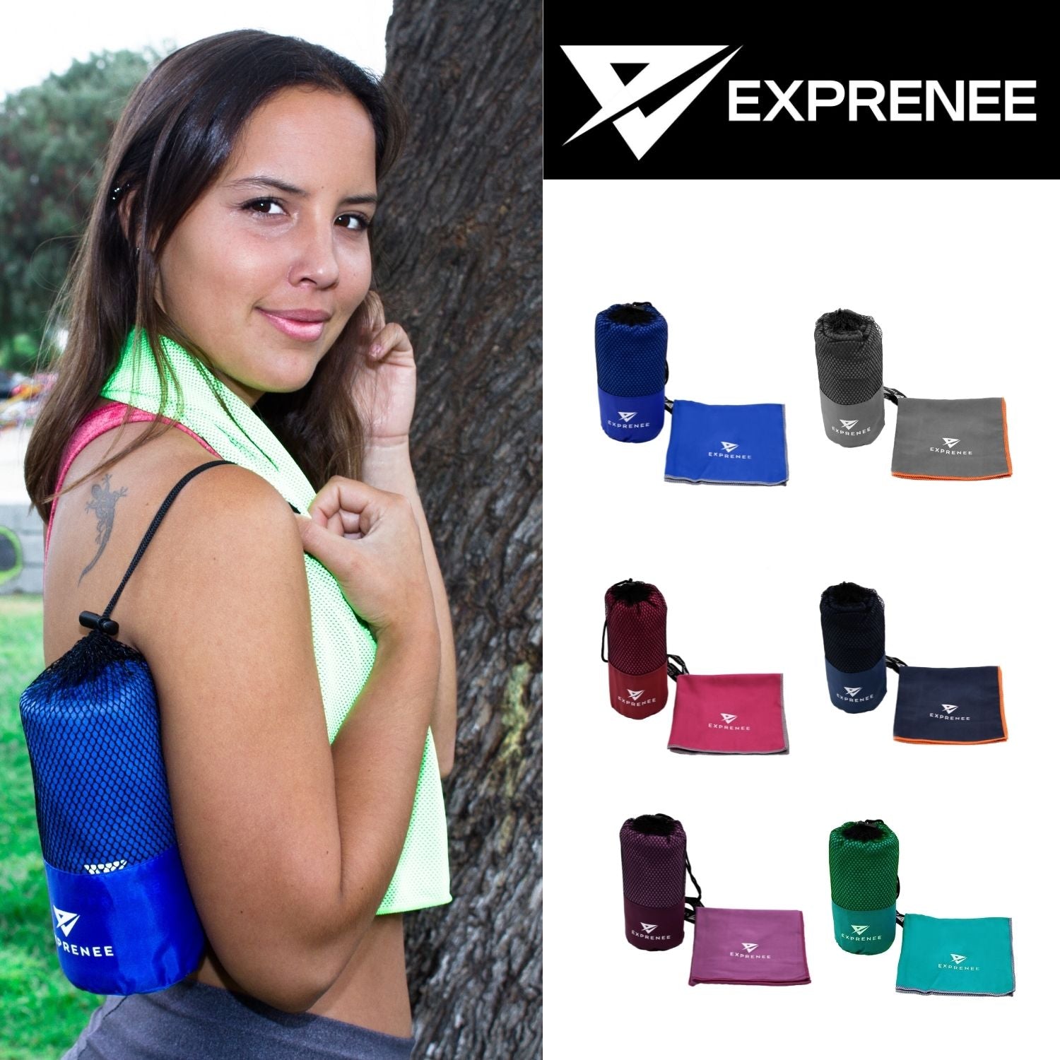 Set 3 Toallas Microfibra Trekking Natación Exprenee